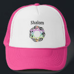 Jewish Star Colors Shalom Trucker Pet<br><div class="desc">Joodse moderne en traditionele persoonlijke geschenken en kleding</div>