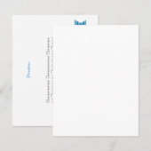 Jewish Star David Twins Bar Mitzvah Direction Card Informatiekaartje (Voorkant / Achterkant)