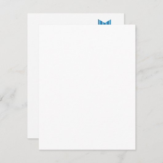 Jewish Star David Twins Bar Mitzvah Direction Card Informatiekaartje (Voorkant / Achterkant)