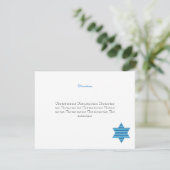 Jewish Star David Twins Bar Mitzvah Direction Card Informatiekaartje (Staand voorkant)