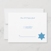 Jewish Star David Twins B'Nai Bnai Mitzvah RSVP (Achterkant)