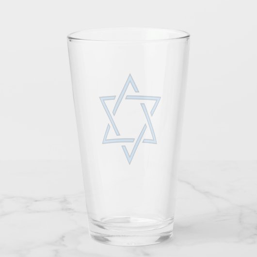 Jewish Star Design Drink glas (Achterkant)