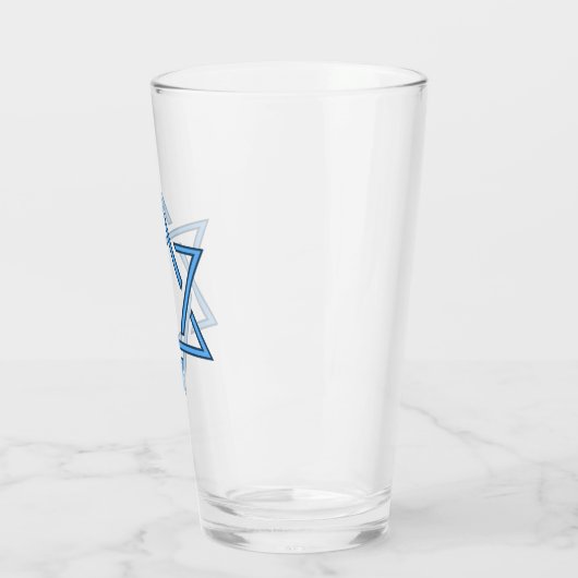 Jewish Star Design Drink glas (Links)