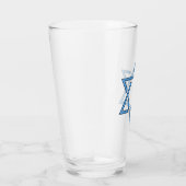 Jewish Star Design Drink glas (Rechts)