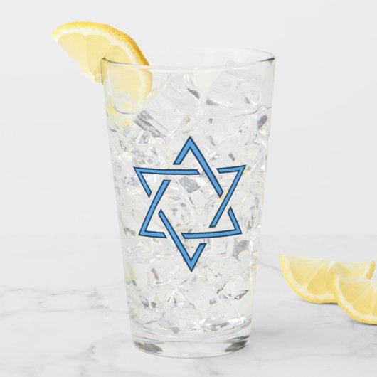 Jewish Star Design Drink glas (Voorkant ijs)