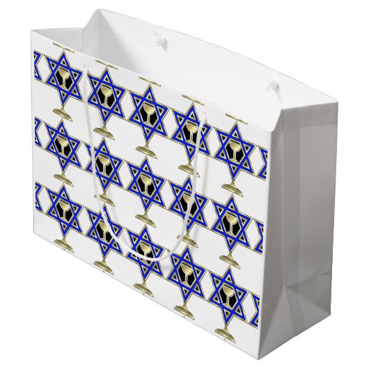 Jewish Star     Groot Cadeauzakje (Achterkant Gekanteld)