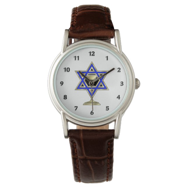 Jewish Star Horloge (Voorkant)