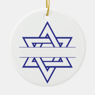 Jewish Star Keramisch Ornament