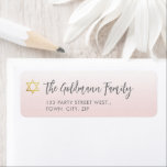 JEWISH STAR modern bat mitzvah bleek roze goud Etiket<br><div class="desc">Opstelling als sjabloon is het gemakkelijk om met uw eigen tekst aan te passen - maak het van u! - - - - - - - - - - - - - - - - - - - van het model houden, maar het model willen wijzigen - van andere kleur...</div>