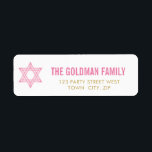 JEWISH STAR modern bat mitzvah roze goud simpel Etiket<br><div class="desc">Opstelling als sjabloon is het gemakkelijk om met uw eigen tekst aan te passen - maak het van u! - - - - - - - - - - - - - - - - - - - - - - - - - - - - - - - -...</div>