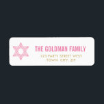 JEWISH STAR modern bat mitzvah roze goud simpel Etiket<br><div class="desc">Opstelling als sjabloon is het gemakkelijk om met uw eigen tekst aan te passen - maak het van u! - - - - - - - - - - - - - - - - - - - - - - - - - - - - - - - -...</div>