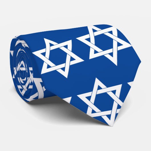 Jewish Star Neck Tie Stropdas (Opgerold)