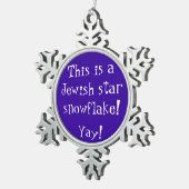 Jewish Star Snowflake Tin Sneeuwvlok Ornament (Rechts)