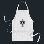 Jewish Star Standaard Schort<br><div class="desc">Jewish gifts and gift ideas featuring beautiful Jewish Star of David with a wine glass in the center.</div>