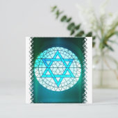 Jewish Star van David Invitation Kaart (Staand voorkant)