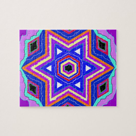 Jewish Star van David Legpuzzel (Horizontaal)