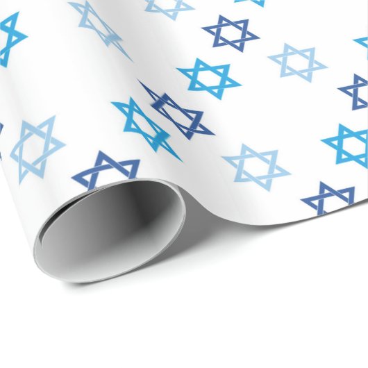 Jewish Star van David Pattern Cadeaupapier (Rol Hoek)
