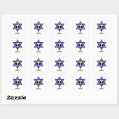 Jewish Star Vierkante Sticker (Vel)