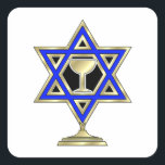 Jewish Star Vierkante Sticker<br><div class="desc"></div>