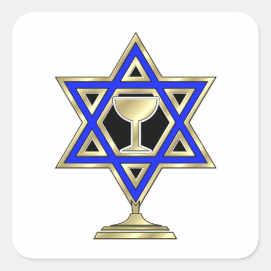 Jewish Star Vierkante Sticker (Voorkant)