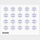 Jewish Star Vierkante Sticker (Vel)