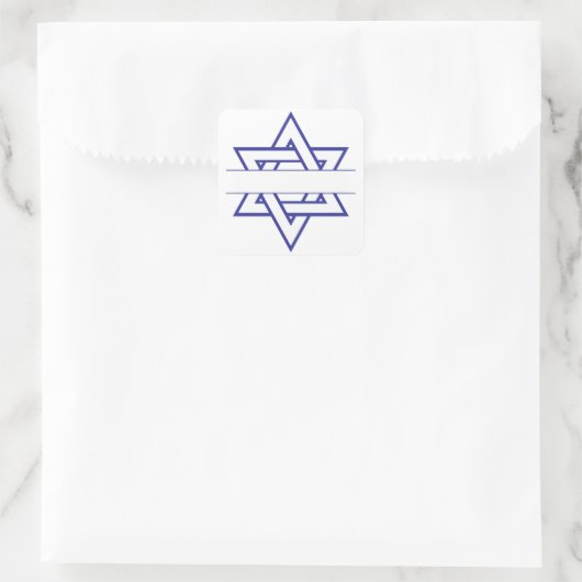 Jewish Star Vierkante Sticker (Tas)