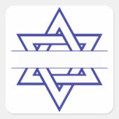 Jewish Star Vierkante Sticker (Voorkant)