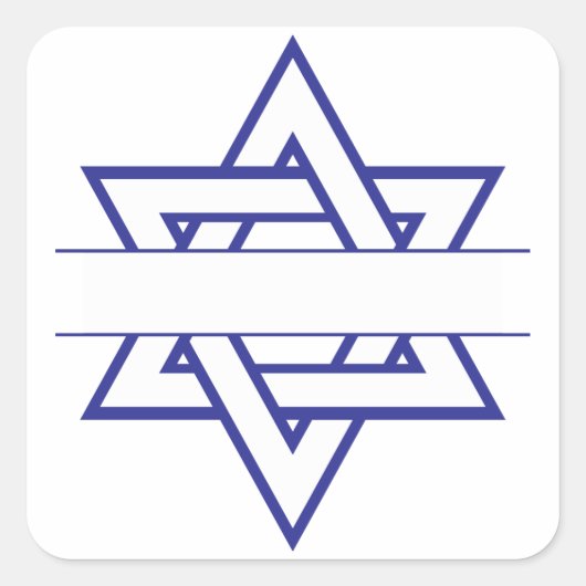 Jewish Star Vierkante Sticker (Voorkant)