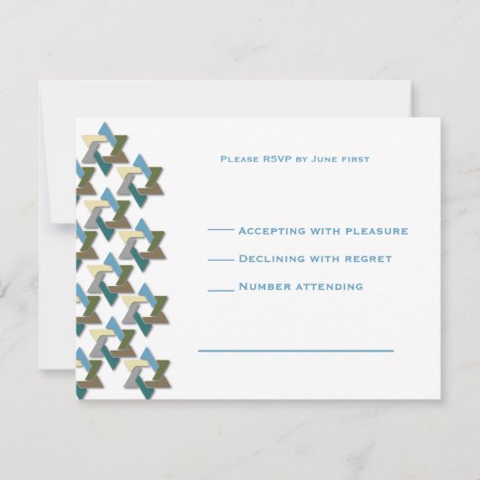 Jewish Stars Bar Mitzvah Uitnodiging RSVP (Voorkant)