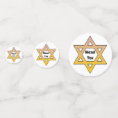 Jewish Stars Design Table Confetti (Achterkanten)