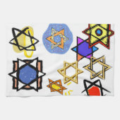 JEWISH STARS KITCHEN TOWELS - MOGEN DAVID GIFTS THEEDOEK (Horizontaal)
