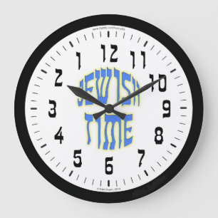 Jewish Time Reversed Numbers Wall Clock Grote Klok