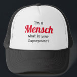 Jewish Trucker Hat - Mensch Superpower Pet<br><div class="desc">Deze vrachtwagenhoed zegt alles. Ideaal voor jezelf of voor de mensch in je leven.</div>