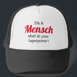 Jewish Trucker Hat - Mensch Superpower Pet<br><div class="desc">Deze vrachtwagenhoed zegt alles. Ideaal voor jezelf of voor de mensch in je leven.</div>