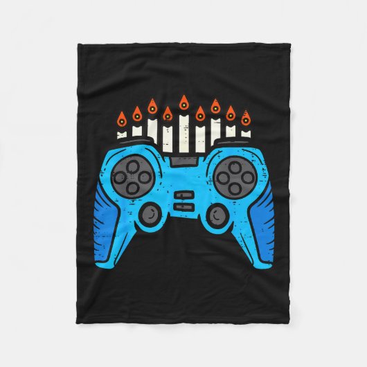 Jewish Video Game Gamer Hanukkah Chanukah Men Boy  Fleece Deken (Voorkant)