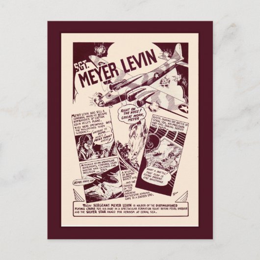Jewish War Heroes Levin Briefkaart (Voorkant)
