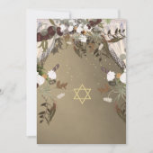 Jewish Wedding Chuppah Elegant Rustic Floral Kaart (Voorkant)
