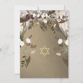 Jewish Wedding Chuppah Elegant Rustic Floral Kaart