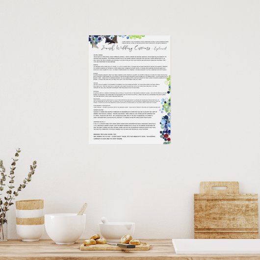 Jewish Wedding Customs verklaard - Romantic Forest Poster (Keuken)