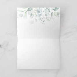 Jewish Wedding Todah Rabah Hebrew Eucalyptus Bedankkaart