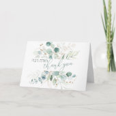 Jewish Wedding Todah Rabah Hebrew Eucalyptus Bedankkaart (Voorkant)