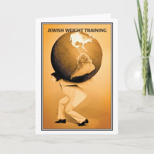 Jewish Weight Training Birthday Card Kaart (Voorkant)