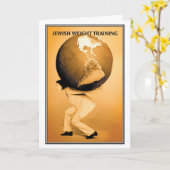 Jewish Weight Training Birthday Card Kaart (Gele Bloem)
