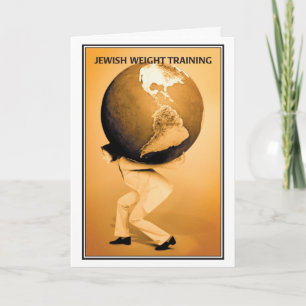 Jewish Weight Training Birthday Card Kaart