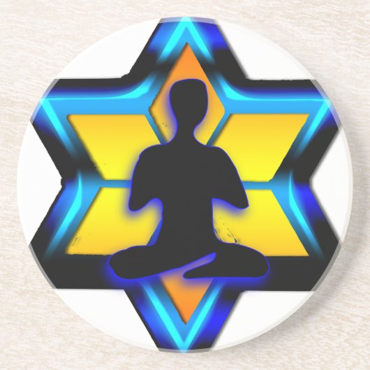 Jewish Yoga Zandsteen Onderzetter (Voorkant)