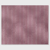 Jewlery Stripes Maroon Burgundy Silver Vip Cadeaupapier (Vlak)