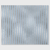 Jewlery Stripes Pastel Blue Silver Lines Vip Cadeaupapier (Vlak)
