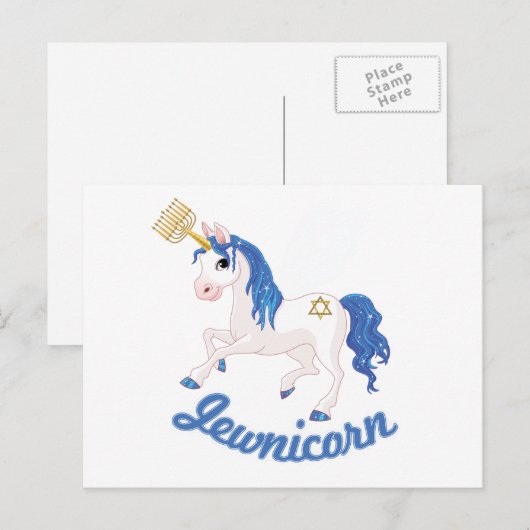 JEWNICORN BRIEFKAART (Voorkant / Achterkant)
