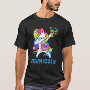 Jewnicorn Chanoeka Eenhoorn Joodse Meisjes Vrouwen T-shirt