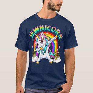 Jewnicorn Funny Cute Hanukkah 2021 Rainbow Unicorn T-shirt